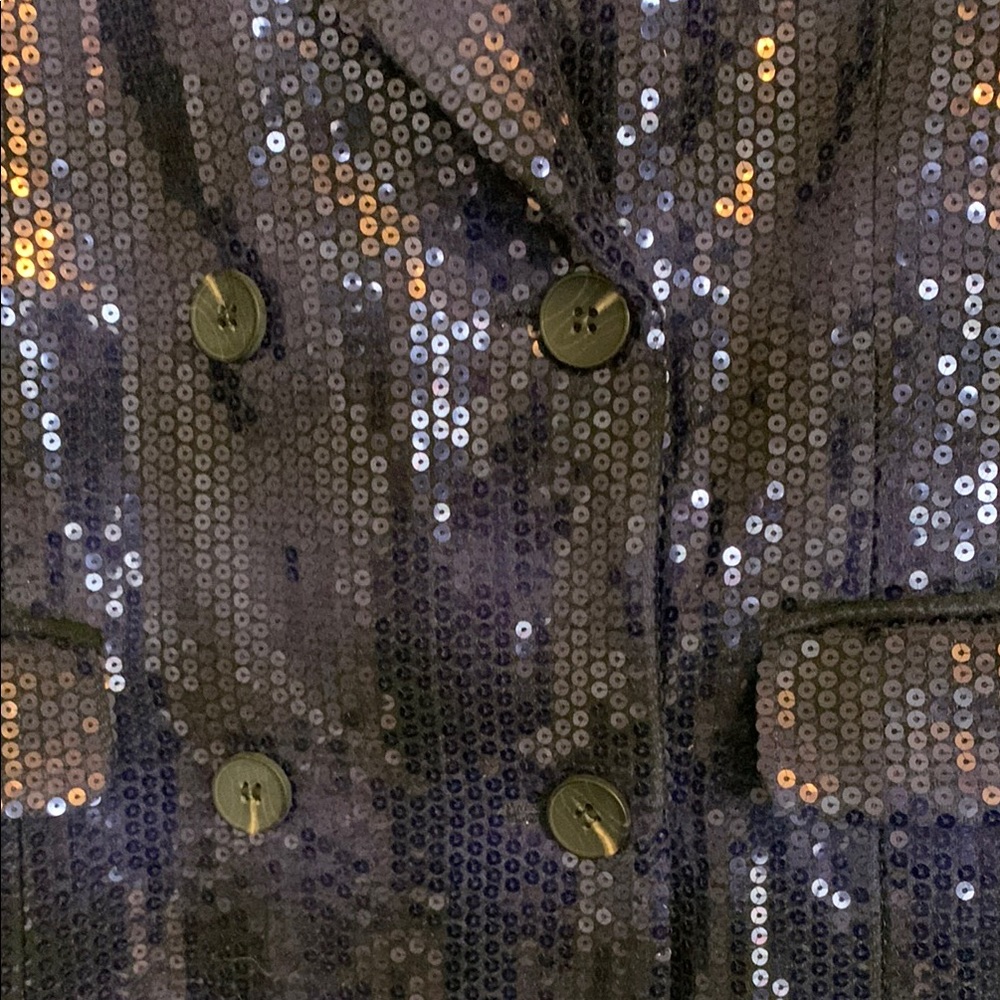 Sequin Blue Women's Coat - Picture 4 of 5
